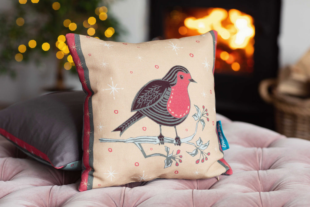 The Little Mr Robin Cushion is perfect for adding a unique and modern twist to your festive decor - it would also make the perfect gift for any nature lover. 