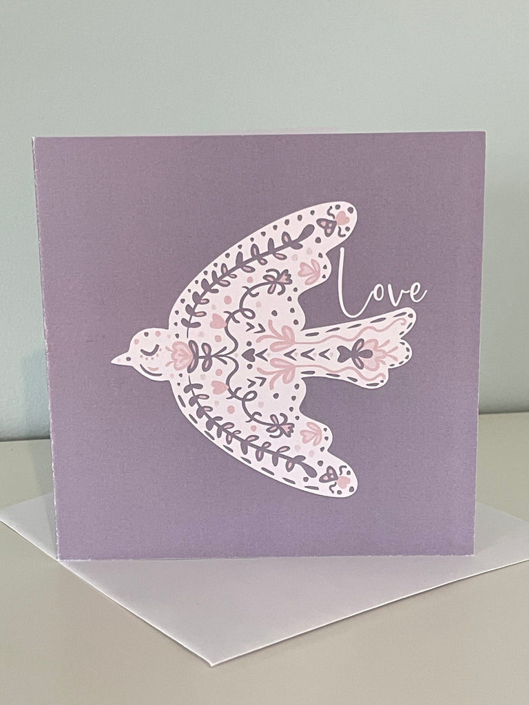Scandi Dove - Love  Greeting card