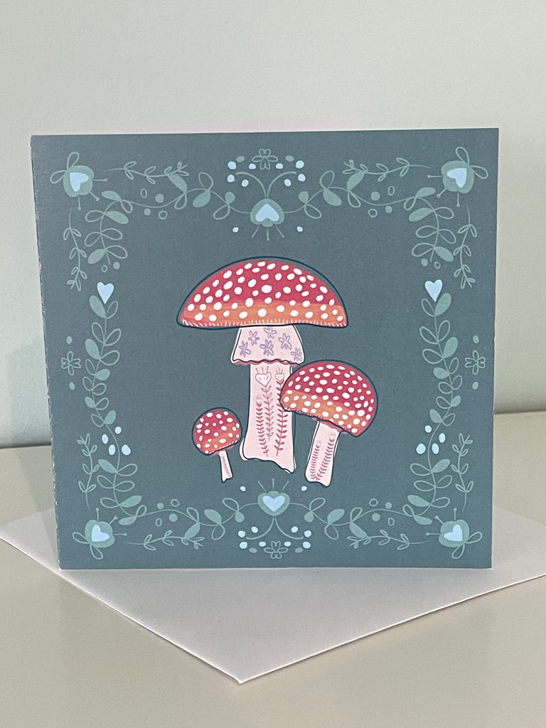 Mushrooms, Toadstool, Fungi Greeting card