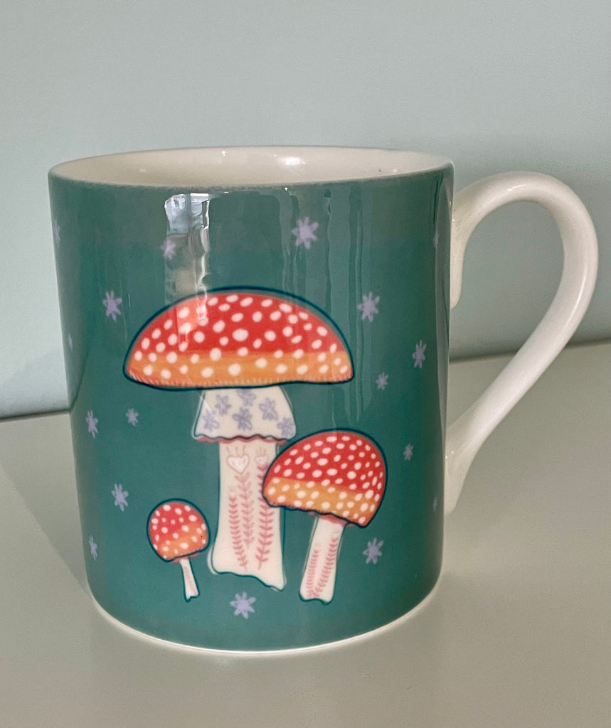 Mushroom, Toadstool, Fungi Fine Bone China Mug 9oz