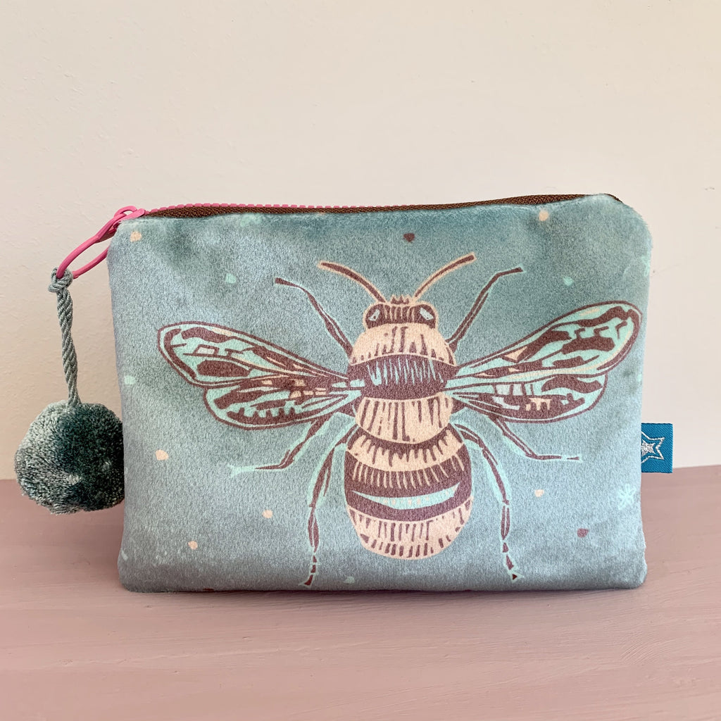 Shimmer Velvet Honey Bee purse