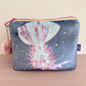 Shimmer Velvet Scottish Thistle purse