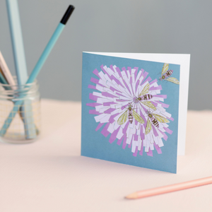 Bee on Flower Design Blank Occasion Greeting Card