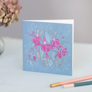 Fuchsia Design Luxury Blank Occasion Greeting Card