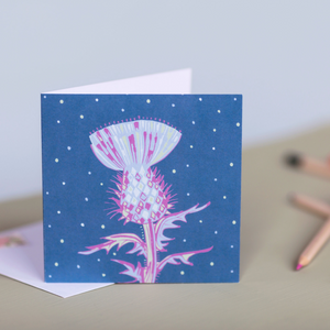 Scottish Thistle Design Luxury Blank Greeting & Occasion Card